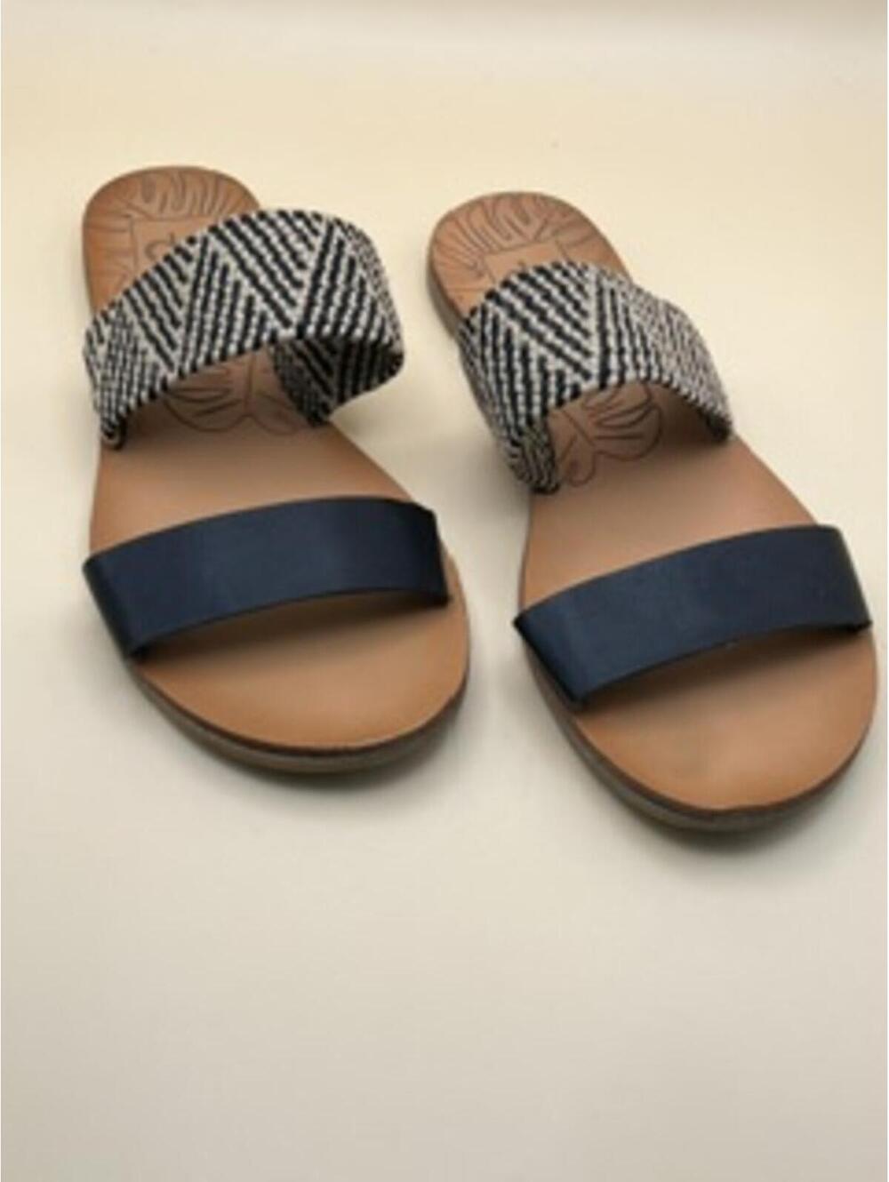 DV by Dolce Vita Daedra Woven Stretch Two Band Slide Sandals